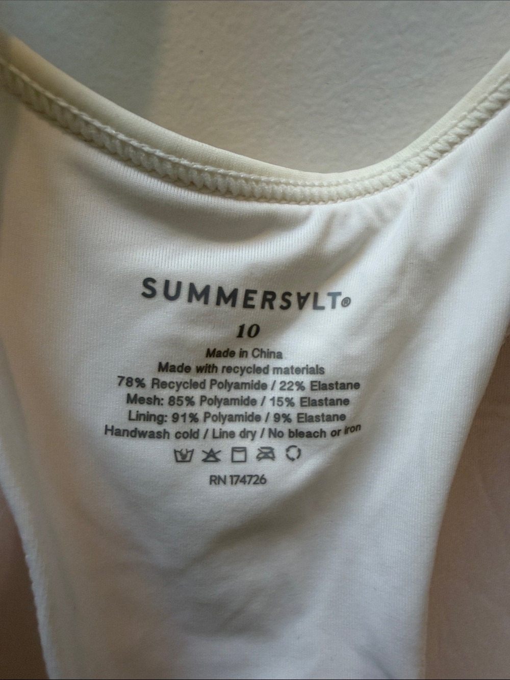 Summersalt Diver Racerback Sports Bra Bikini Size 10 NWT - Picture 5 of 6